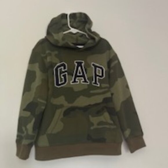 Kids GAP Camouflage Logo Hoodie Pullover Size S (6-7) - Picture 1 of 5